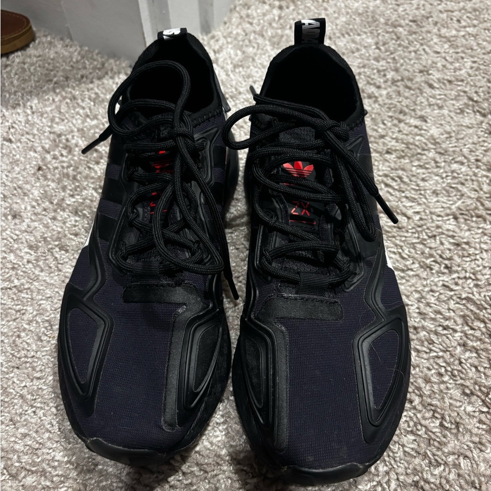 Adidas Black and Red Athletic Shoes